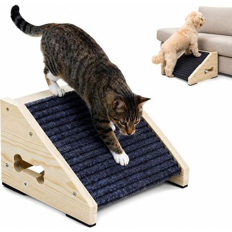 Escalier pour chien et rampe pour chat 30 x 15 x 25 cm, aide à l'escalade en bois avec marches antidérapantes, pour canapé et lit, multicolore (1/5)