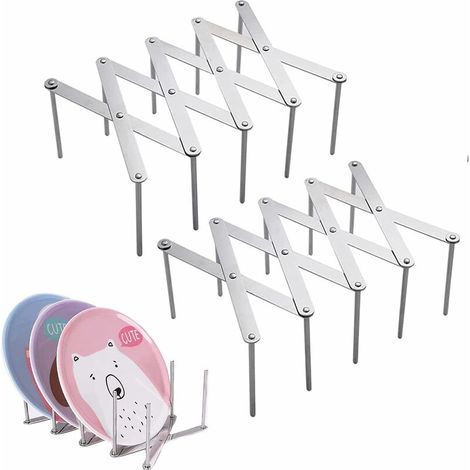 royaluxe - Support pour couvercles en acier inoxydable, Ustensile de cuisine organisateur, Support Désign et Ajustable pour Ranger Casserole Couvercles en Verre 2 pièces (1/5)