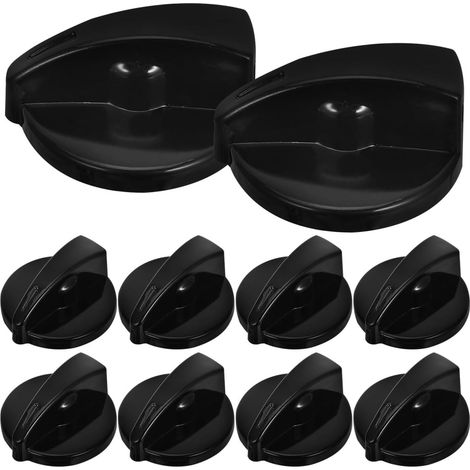 Lot de 10 Boutons Ventilateur - Interrupteur Rotatif ABS Noir - Réglage Vitesse Universel - Maison et Bureau - 3,2 x 3 x 1,5 cm (1/5)