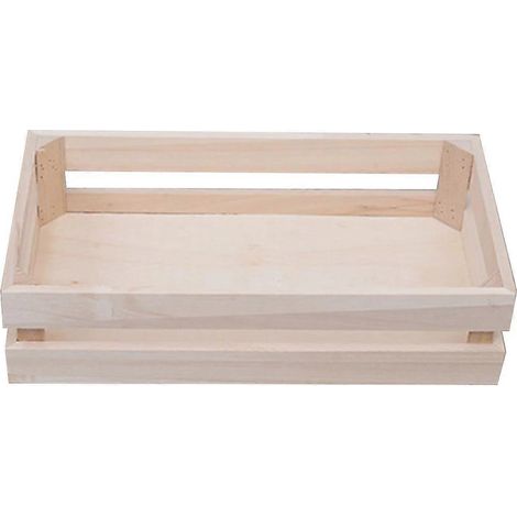 Panier de rangement en bois rectangulaire pour petits jouets, panier de rangement simple pour divers articles ménagers (1/4)