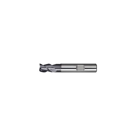 Fresa de ranuras DIN 6527K tipo W P.3 mm de carburo macizo TiAlN HB Z.3 corto PROMAT