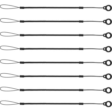 10pcs Dragonne Élastique Silicone,30cm Rétractable, Sangle à Ressort pour Laisse de Stylo Anti Perte Cordon Fixation Stylo pour Écran Tactile Tablette (1/5)