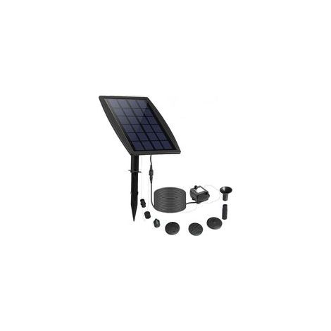 Pompes solaires avec Support inclinable, Pompe à Eau Flottante Solaire avec 7 Buses Submersible sans balais pour Bain d'oiseaux, Aquarium, Bassin et Jardin H679 (1/2)