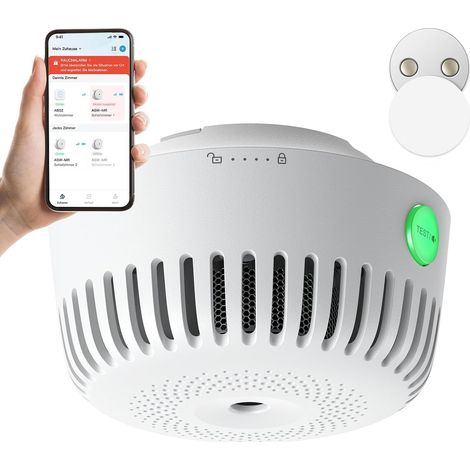 Détecteur de Fumée Connecté, Fixation Magnétique, ASW-Mr, 1 Pièce (1/5)