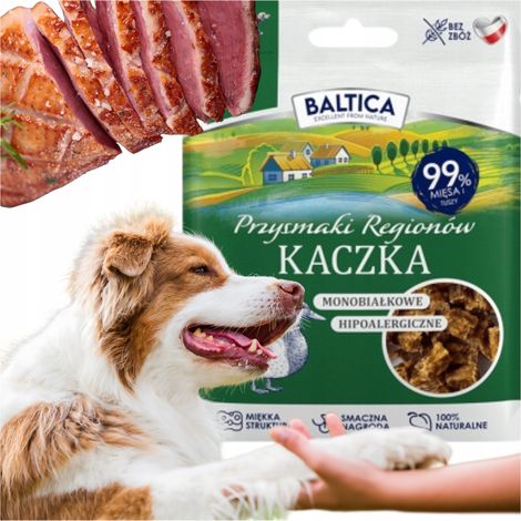 Premios para perros Baltica TRAINING Treats Semi-blandos PATO Sin cereales 30 g (1/5)