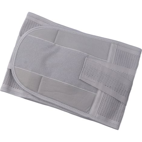 Ceinture lombaire XL grise respirante et amovible pour soulager les douleurs du bas du dos (1/5)