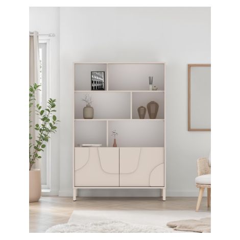 Bibliothèque STONE avec 2 portes – Cashmere mat (1/4)