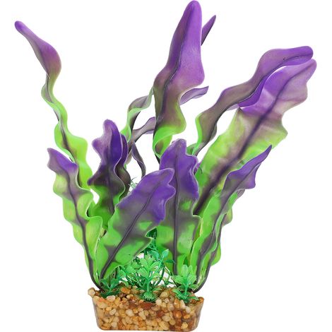 Plante Aquarium Artificielle En Plastique Simulation Réaliste Pour Décor Paysager Réservoir Poisson - Vert - 1 Pièce (1/5)