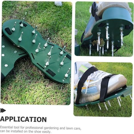 26 Pièces Scarificateur d'herbe De Jardin Ongles Sandales Aérateur Outil De Pelouse Outils D'Aérateur De Pelouse Chaussures D'Aérateur Cheville D'Aérateur De Pelouse Pointe(银色42 x 8 x 8 m (1/3)