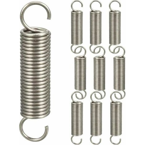 VURAHOME - 10 molle a doppio gancio, molle di tensione, molle di compressione, assortimento di molle a gancio, 1,21145 mm (1/3)