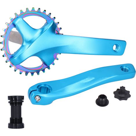 ZK-22 Mountainbike-Kurbel mit 32T-Innenlager, Zubehör für Singlespeed-Kurbelarme, Blau (1/5)