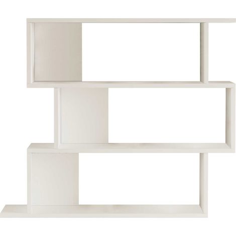 Libreria Pensile Rebecca Mobili Shair 88x104x27 Truciolato Bianco  Moderno