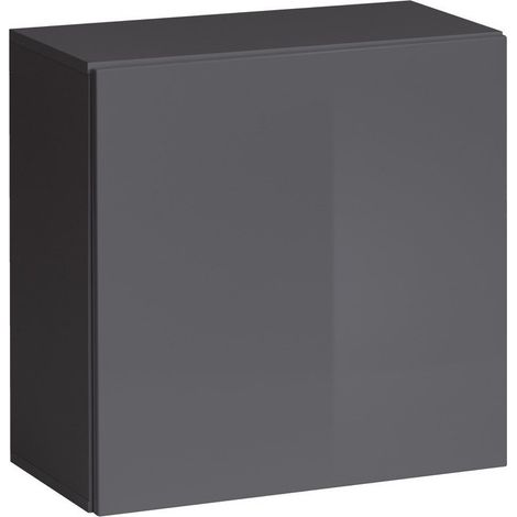 Armoire cube suspendue – Gris – Collection SWITCH – 60x60 cm – Design moderne (1/5)