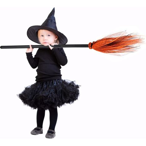 Balai Sorcière Halloween en Plastique pour Déguisement et Décoration Fête