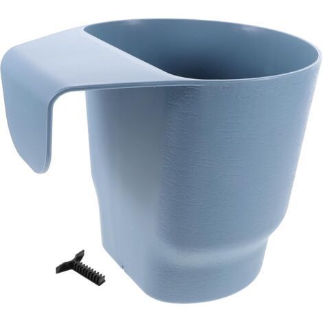 Pot de Fleurs Suspendu pour Balustrade intérieur/extérieur Petit Bleu Plastique Facile à Utiliser19.518cm (1/5)