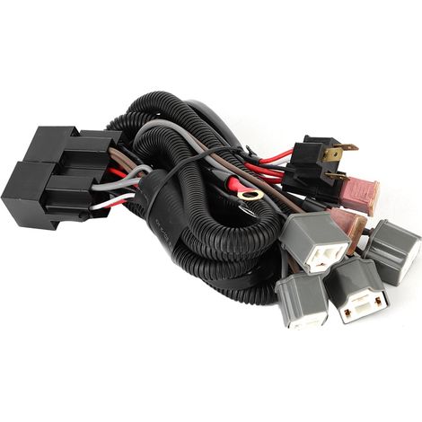 LED-Autoscheinwerfer-Kabelbaum, Lichtverstärkung mit H4-Adaptern, vier Leuchten. (1/5)