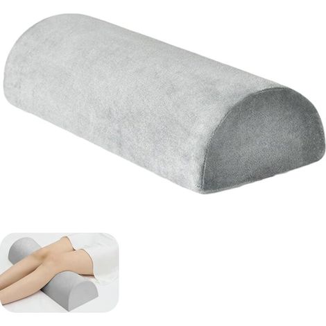 Bardusch-Coussin demi-lune polyvalent en mousse à mémoire, housse velours amovible, soutien cou/jambes/taille (1/5)