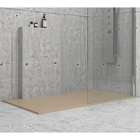 Piatto doccia 90x120 mineralmarmo effetto pietra tortora KAM-CP100 kamalu