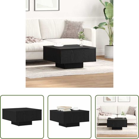 Table basse chêne noir - Table basse Chêne noir 60 x 60 x 31,5 cm Bois d'ingénierie (1/5)