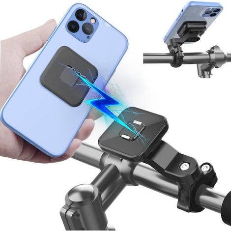 Support Téléphone Vélo, Universel Porte Telephone Velo pour Trottinette Electrique, VTT, Scooter, Moto Sportive (1/4)