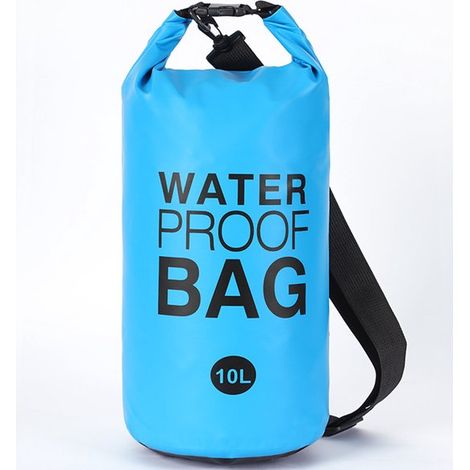 Bolsa impermeable de 10 litros para piscinas elevadas - Bolsa de arena impermeable de malla 500D con clip - 51 x 19 cm - Azul (1/5)