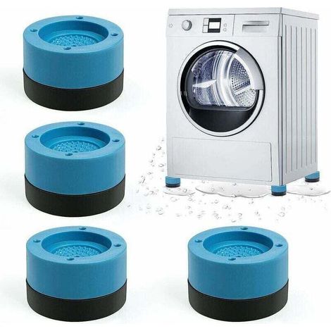 4 patas antichoque para lavadora, XU, patas universales para lavadoras y secadoras (azul, 3,5 cm) --Crezuo
