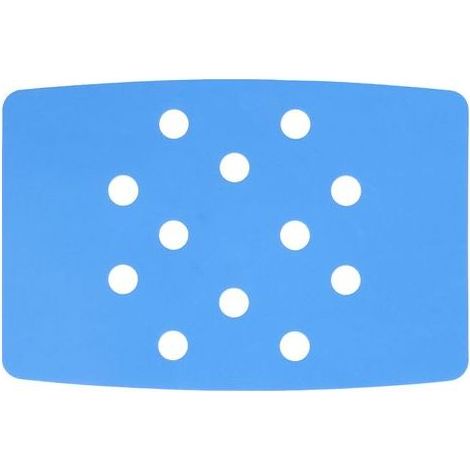 Coussin de siège de douche en EVA bleu, design perforé, confort chaud, compatible siège de douche portable, accessoire de salle de bain antidérapant (1/5)