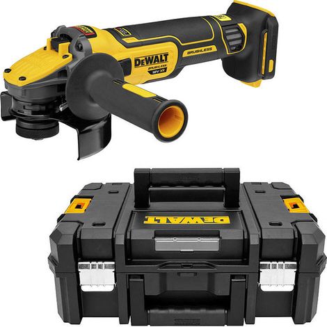 Dewalt – Meuleuse sans fil 18V 125mm – Moteur Brushless – Vitesse 9000 tr/min – Pour meulage et coupe béton armé – Coffret TSTAK (1/10)