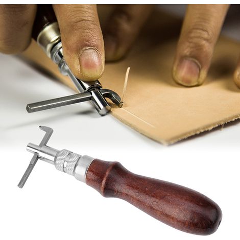 Rainureuse à Cuir avec Guide Réglable pour Finitions de Bord, Outil de Maroquinerie DIY (1/5)
