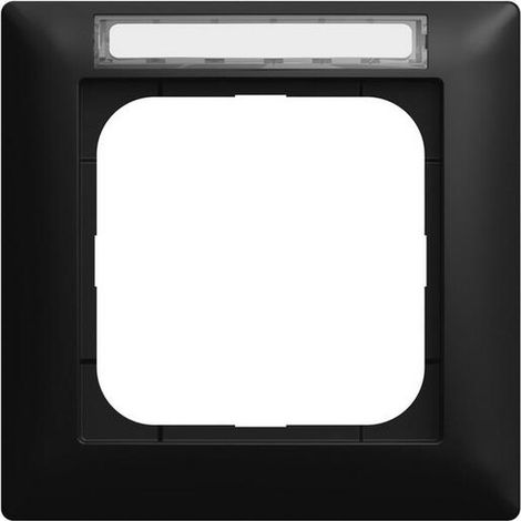 Busch-Jaeger Abdeckrahmen mit Sichtfenster 1-fach schwarz matt - Busch-balance® SI (1721 NS-915), 2CKA001754A4937
