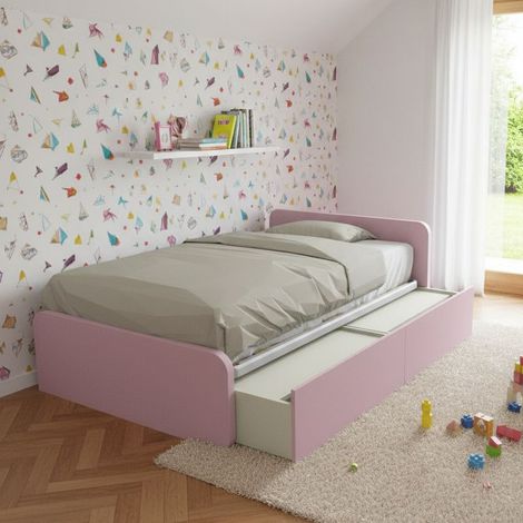 Letto 1 piazza e mezza con cassettoni, personalizzabile e facile montaggio - Cipriaf3c4ff