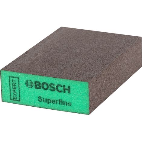 Éponge abrasive pavé Expert 69x97x26mm superfin expert pour ponçage en mousse - BOSCH - 2608901180