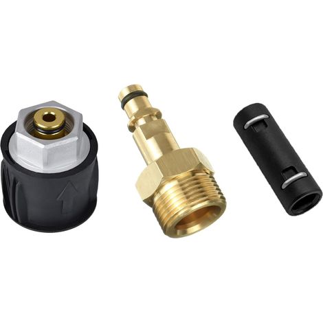 Adaptateur de raccord rapide pour nettoyeur haute pression, laiton M22-14 mm, raccord rapide et séparation pour pistolets de nettoyeur haute pression, conversion de tuyau pour série K2, K3, K4, K5, K6 (1/5)