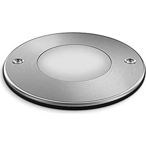 Spot enterré LED 1x3W, idéal pour allée, patio, terrasse - Inox (1/3)