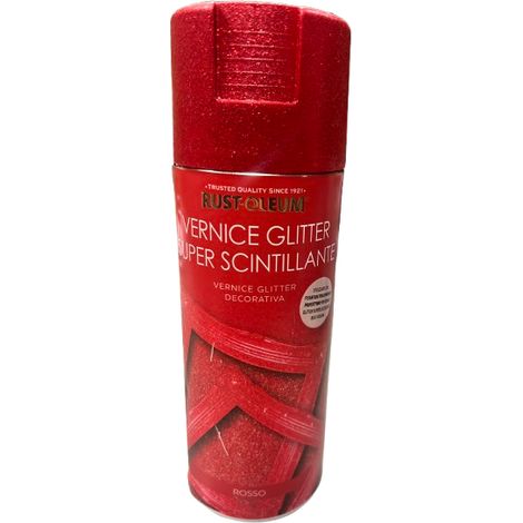 Vernice Spray Universale Alta Qualità Colore Rosso Super Scintillante 400Ml (1/3)