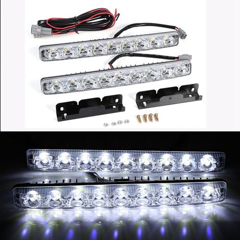 Petits feux de jour Harpoon 9 LED étanches ultra-lumineux (lumière blanche) - 1 paire à vendre (exclusivité Amazon) (1/5)