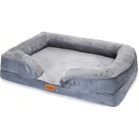 Lit orthopédique pour animaux de compagnie avec mousse viscoélastique, design canapé, antidérapant et lavable (1/2)