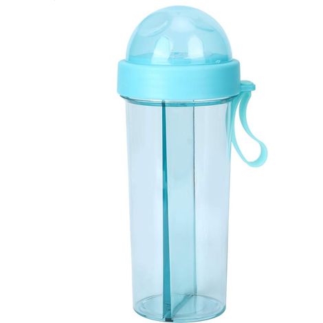600 ml Wasserflasche, auslaufsicher und langlebig, ideal für Outdoor-Sportarten, mit zwei Filtern, tragbar für Sport, Camping und Wandern.