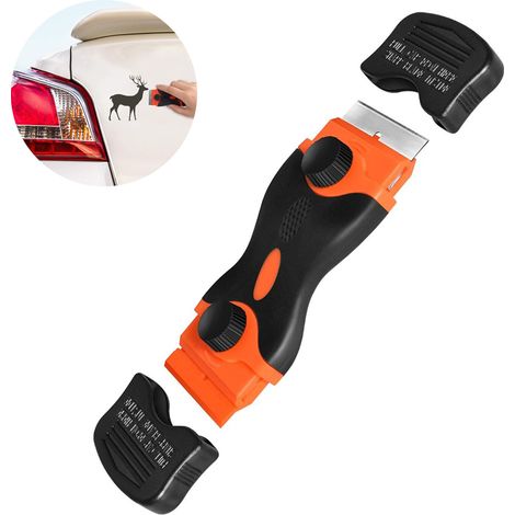 Racleur Multifonction - Lame Acier Inoxydable et Plastique - Pour Vitre Four Plaque Induction Carrelage Miroir - 1 Pièce (1/5)