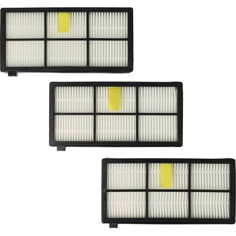 Pack 3 filtres compatible avec Roomba 800 et 900. Kit de rechange pour filtre série 8 et 9. Pièce de rechange avec trois filtres (1/4)