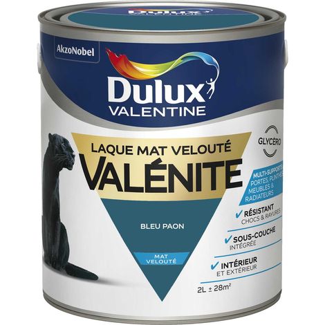 Peinture Laque Valénite Mat Bleu Paon 2 L - Dulux Valentine