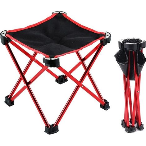 Chaise longue tabouret de camping, petite chaise pliante, légère, portable, mini siège d'extérieur pour la pêche, la randonnée, le jardinage et la plage (couleur : Style1, taille : 22 x 22 cm) (1/5)