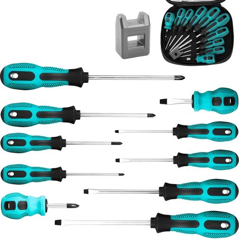 (10-teiliges) Magnetisches Schraubendreher-Set, Schraubendreher-Set aus Chrom-Vanadium-Stahl, Komplettes Schraubendreher-Set mit magnetischem Leiter