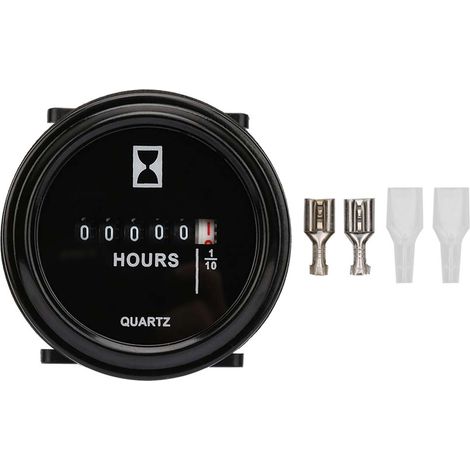 Contaore al quarzo Tnfeeon Timer ad alta precisione Traccia accuratamente 99999,9 ore per macchine edili e veicoli agricoli Funziona su un
