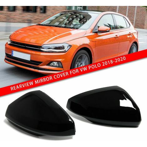 Capuchon Retroviseur Latéral - ABS Noir Brillant - Pour VW Polo MK6 et GTI 2018-2020 - Lot de 2 (1/5)