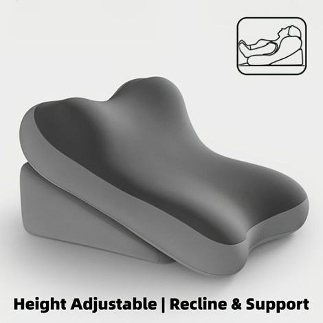 Oreiller ergonomique en forme de coin pour lit, dossier ajustable en mousse à mémoire de forme, idéal pour la lecture. Coussin de soutien en deux parties, antidérapant, pour les lombaires et la nuque.
