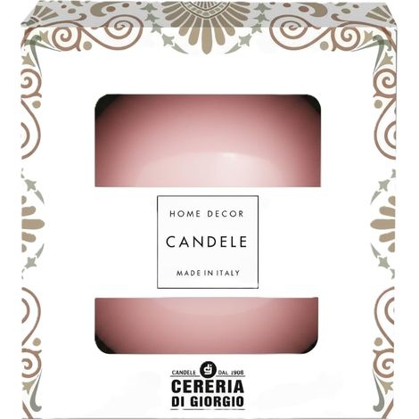 Bougie sphère décorative laquée diamètre 10 cm - Durée 49 heures - Couleur poudre - Coffret cadeau (1/5)