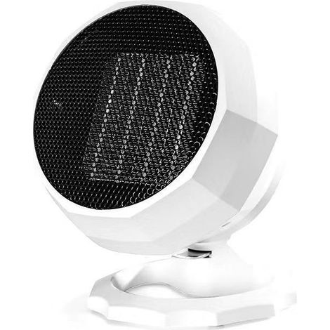 1800w chauffage auxiliaire, radiateur de ventilateur en céramique, chauffage électrique, thermostat intelligent, trois réglages de chauffage, radiateur de ventilateur de toilette blanc (1/2)