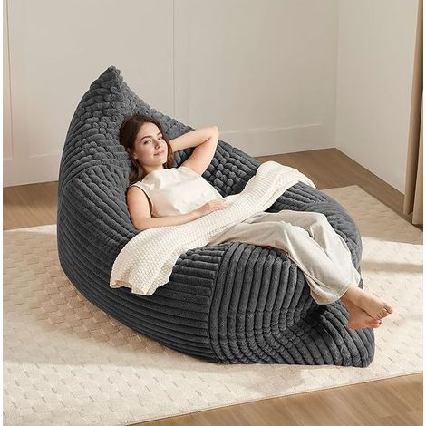 Poltrona sacco convertibile 3 in 1 in flanella OKMYHOME (1/5)