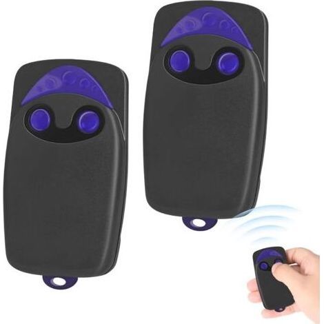 Green Mobility-Lot de 2 télécommandes pour portail automatisé – Fréquence 433,92 MHz – 2 boutons – Compatible FLOXIR FLOXR OXI – Système rolling code - 92MHz (1/4)